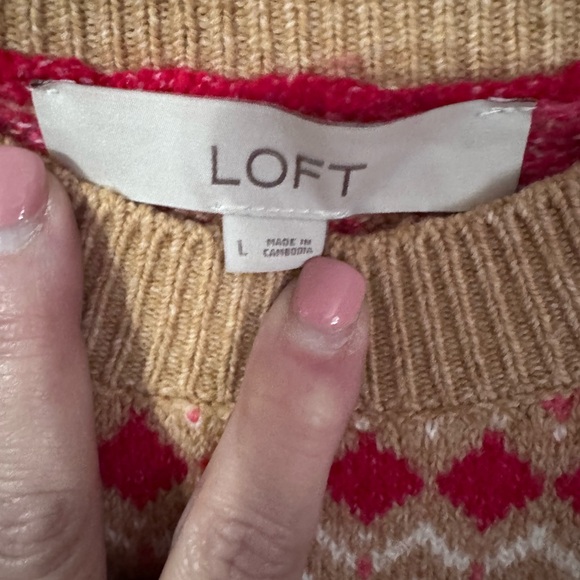 LOFT Women's Multicolor Striped Sweater size L. Worn twice. - Picture 3 of 4